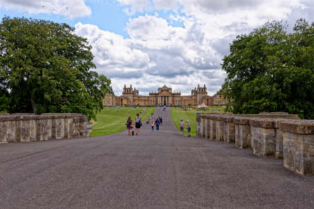 Blenheim Palace in Woodstock, England. The birthplace of Winston Churchill and residence of the dukes of Marlborough - 1st of August 2020のeditorial素材