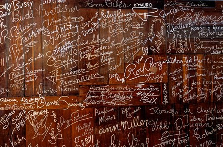La Perla wall signature - La Quebrada is one of the most famous tourist attraction - best place to...