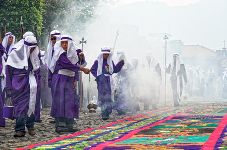 The Good Friday Procession during Holy Week (Semana Santa)のeditorial素材