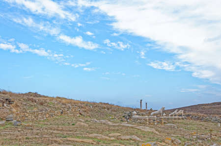 Greece, Cyclades islands, Delos, the most ancient archaeological site of the Aegean - Mykonos - Greeceの写真素材