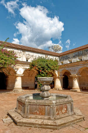 Interior courtyard of Las Capuchinas Convent in the city of Antiqua, in the Departmento (State) of Sacatepequez - Antigua, Guatemala - 24th of March 2011のeditorial素材