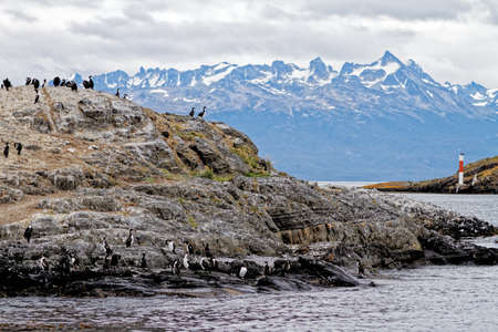 Mountains near Ushuaia and the Beagle Channel, Tierra del Fuego, Argentina - Travel Destinationの写真素材