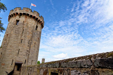 Warwick Castle - medieval castle in Warwick, Warwickshire - England, United Kingdom. Built by William the Conqueror in 1068. 20th of May 2022.のeditorial素材