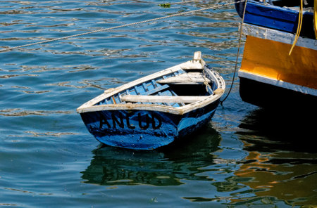 Fishing Boats in Golfo de Ancud - Castro Bay, Chilo Island in Chile's Lake District. 16th of February 2014 - Castro, Chile, South Americaのeditorial素材