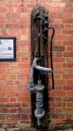 Death Pump - memorial to Dr John Snow who first theorized that cholera was a water borne disease. Photo taken in Worcester, Worcestershire, England, United Kingdom - 28th of January 2023のeditorial素材