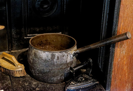 Victorian kitchen at Tudor House Museum Worcester, Worcestershire, England, United Kingdom - 28th of January 2023のeditorial素材