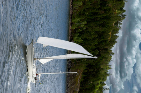 Sailing Yacht in Stockholm Archipelago, Sweden, Stockholm, Sailing Yacht Stockholm Archipelago - 25th of July 2011のeditorial素材