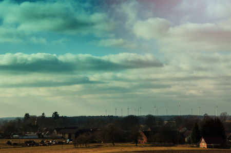 The image of small village landscapeの写真素材