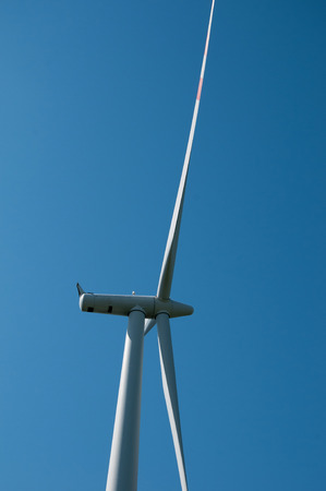 Wind turbines on blue sky