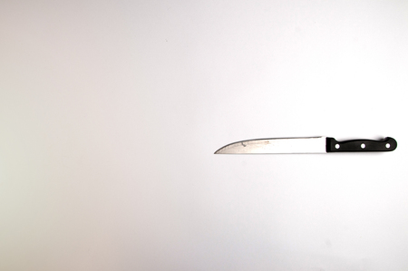 Knife on white backgroundの写真素材