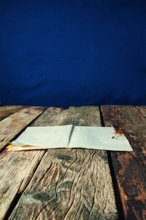 Old pen and paper old woodenの写真素材