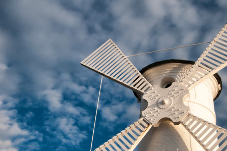 Lighthouse windmill Stawa Mlyny in Swinoujscie, Baltic Sea, Poland.の写真素材