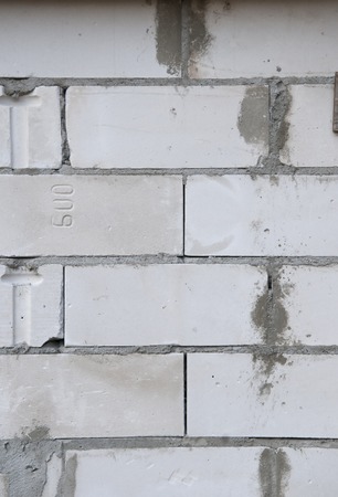 White brick wall background with copy space