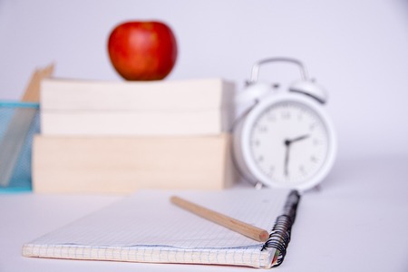 learning under time pressure concept on white background.