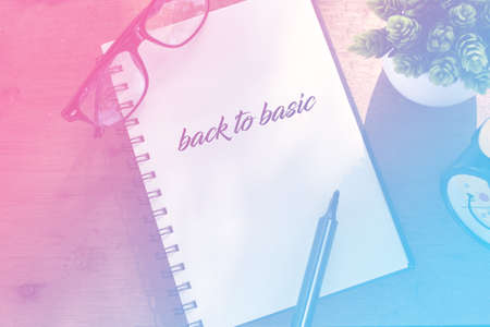 notebook writing back to Basicの写真素材