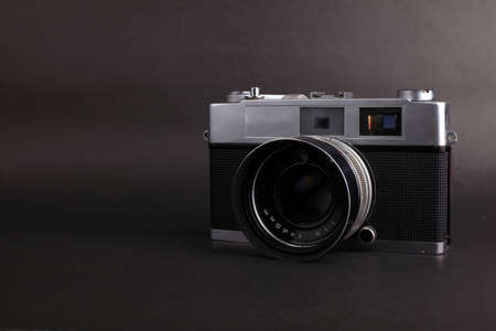 vintage film cameraの写真素材