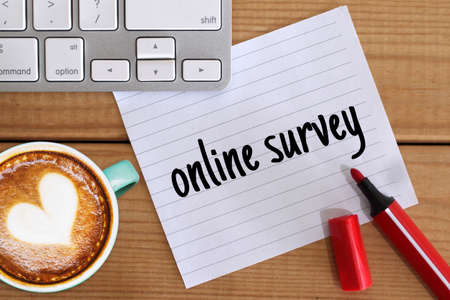 Online surveyの写真素材