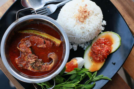 Asian traditional food Asam Pedasの写真素材