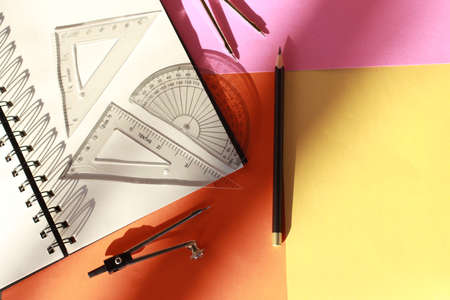 Creative arrangement of geometry - Education in mathematics. architecture and engineering concept
