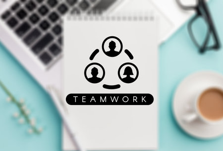 Teamwork Connection Togetherness Collaboration Teamwork Unity Graphic Word Conceptの写真素材
