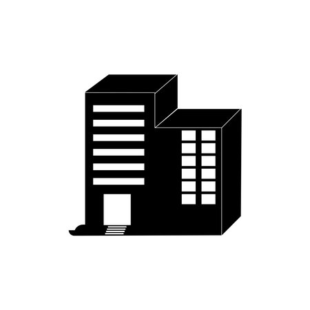 Building icon logo, vector design illustrationのイラスト素材