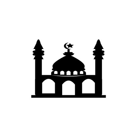 Mosque icon logo, vector design illustrationのイラスト素材