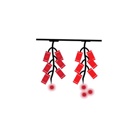 New year ornaments  icon logo, vector design illustrationのイラスト素材