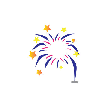 New year ornaments  icon logo, vector design illustrationのイラスト素材