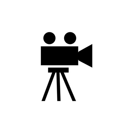 Film and camera  icon logo, vector design illustrationのイラスト素材