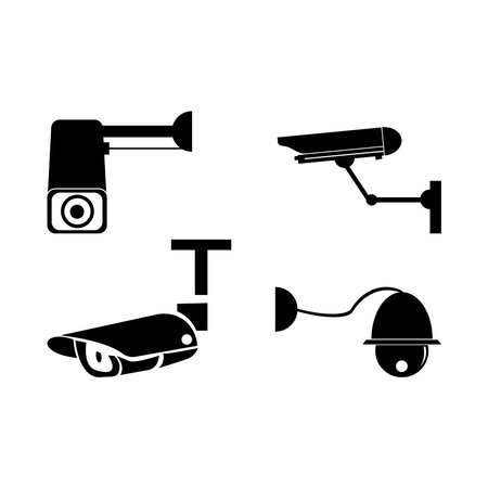 Cctv icon logo, vector design illustration