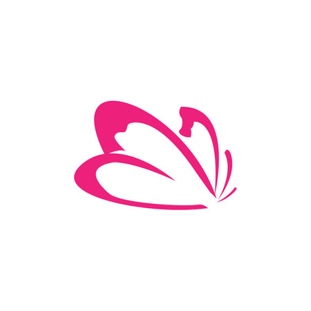 Butterfly icon logo, vector design illustrationのイラスト素材