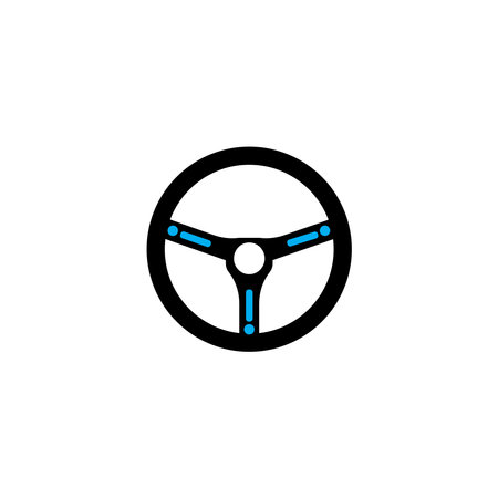 Steering icon logo, vector design illustrationのイラスト素材