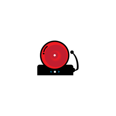 Vector Alarm bell logo icon template vector illustration designのイラスト素材