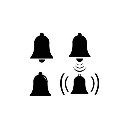 Vector Alarm bell logo icon template vector illustration designのイラスト素材