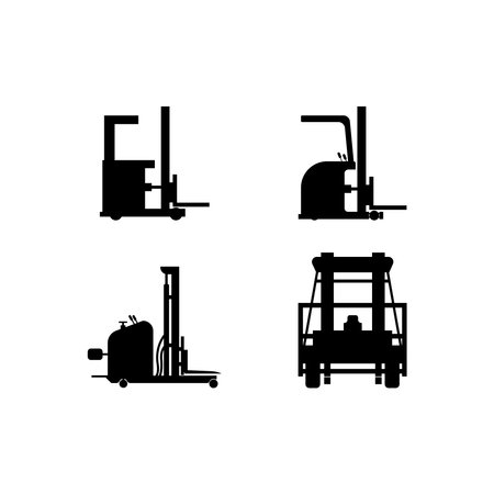 Forklift logo template vector icon illustration designのイラスト素材