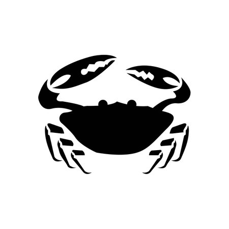 Crab icon logo, vector design illustrationのイラスト素材