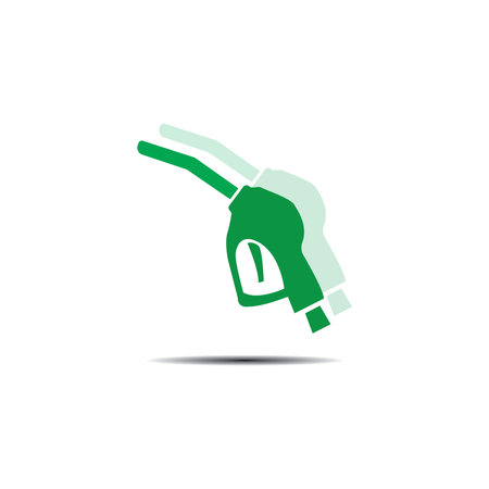 Gasoline pump nozzle sign.Gas station icon. Flat design styleのイラスト素材
