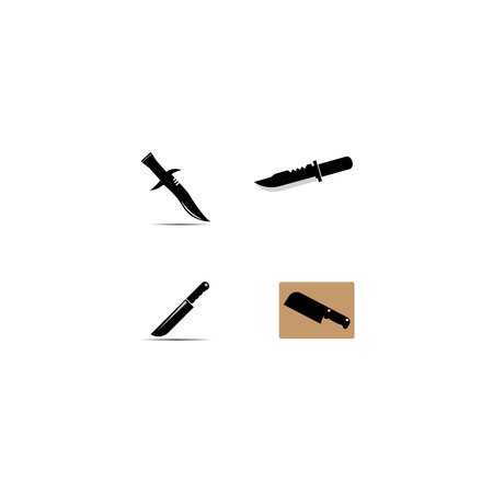 Kitchen knives vector icon set illustration designのイラスト素材