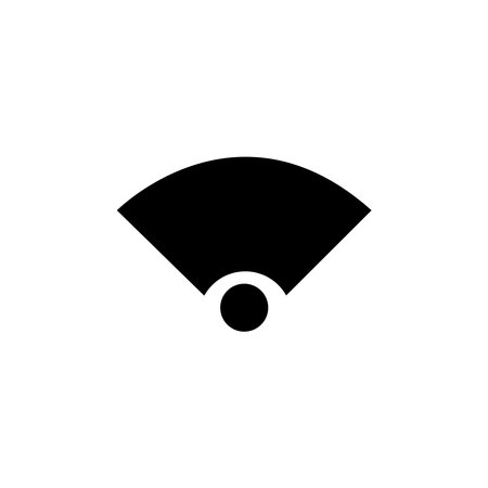 Wifi wireless internet signal or isp hotspot connection flat icon for appsのイラスト素材