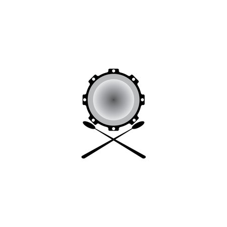 Drum icon vector illustration logo design template and backgroundのイラスト素材