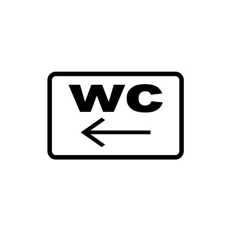 Badge toilet glyph icon, vector cut monochrome badge for house plumbing promotion designのイラスト素材