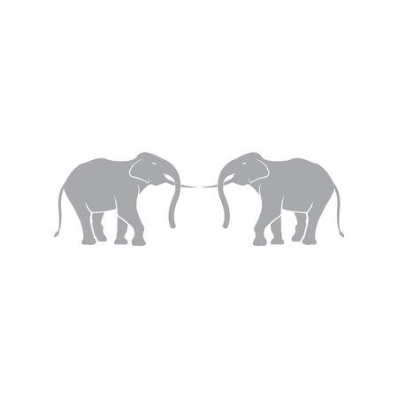 Animal Alephant Logo Template vector icon illustration designのイラスト素材