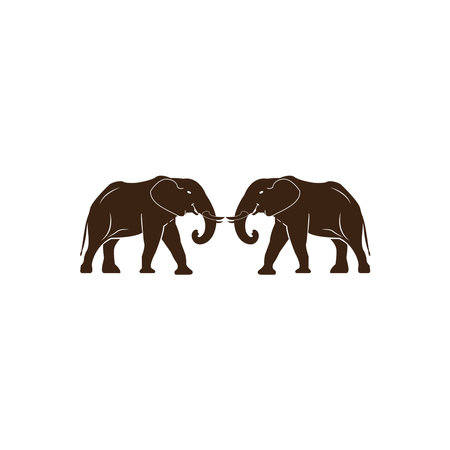 Animal Alephant Logo Template vector icon illustration designのイラスト素材