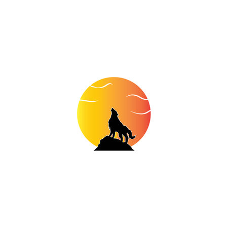 Wolf Logo vector icon illustration designのイラスト素材