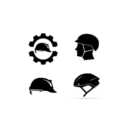Helmet simple vector icon illustration designのイラスト素材