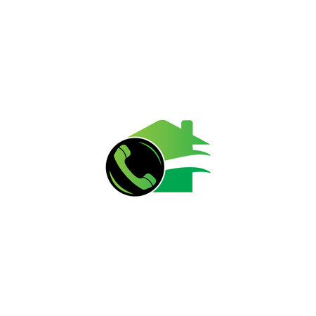 Abstract flat design simple vector ringing phone icon. Telephone symbol isolated on a white background illustrationのイラスト素材