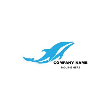 simple dolphin logo vector icon illustration designのイラスト素材