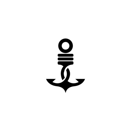 Anchor icon Logo Template vector illustration