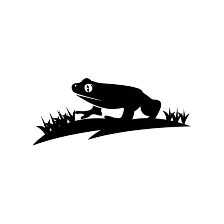 Frog Logo Template vector illustration designのイラスト素材
