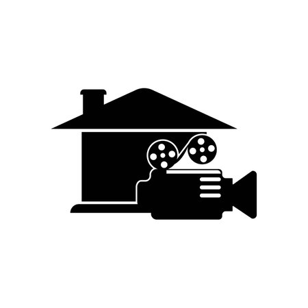 production house icon logo vector design templateのイラスト素材